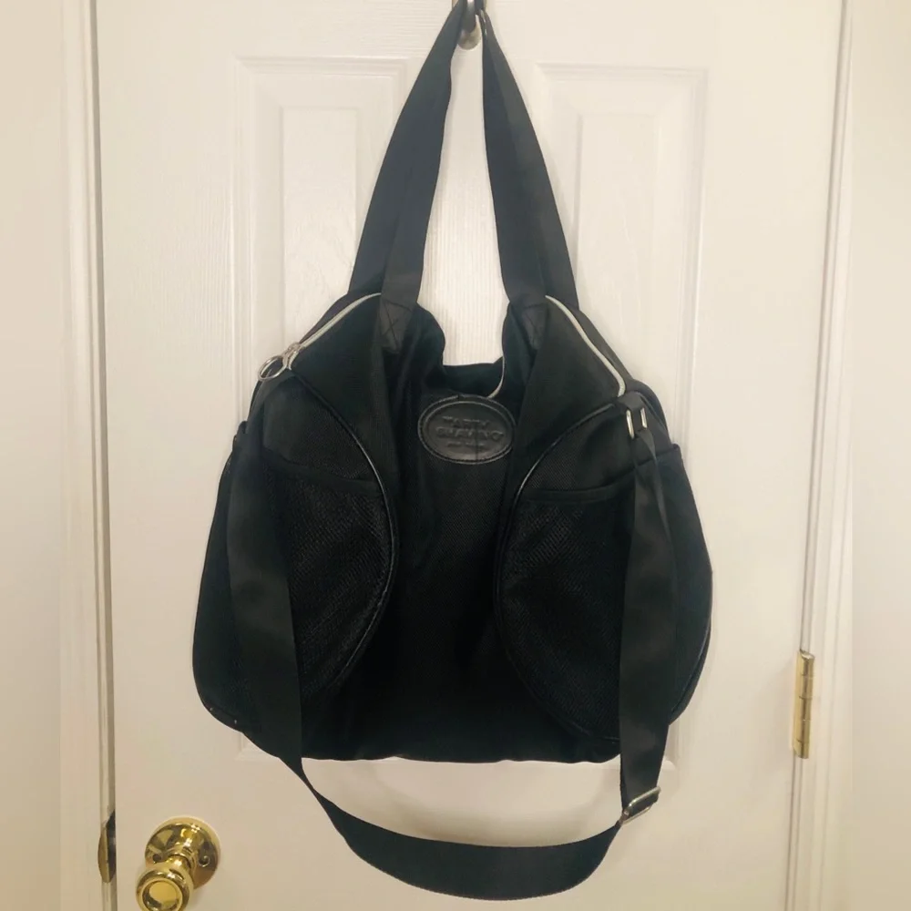 Art of Shaving Black Nylon Shoulder Tote with Mesh Side Pockets